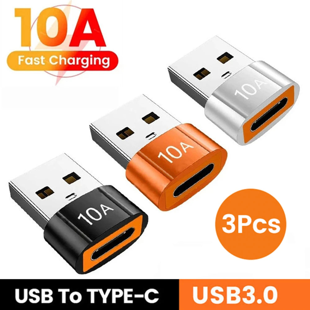 USB 3.0 10A USB A To USB C OTG Adapter Type C to USB Converter USB 3.0 Adapter For Xiaomi 12 MacBook USB To Type C OTG Connector