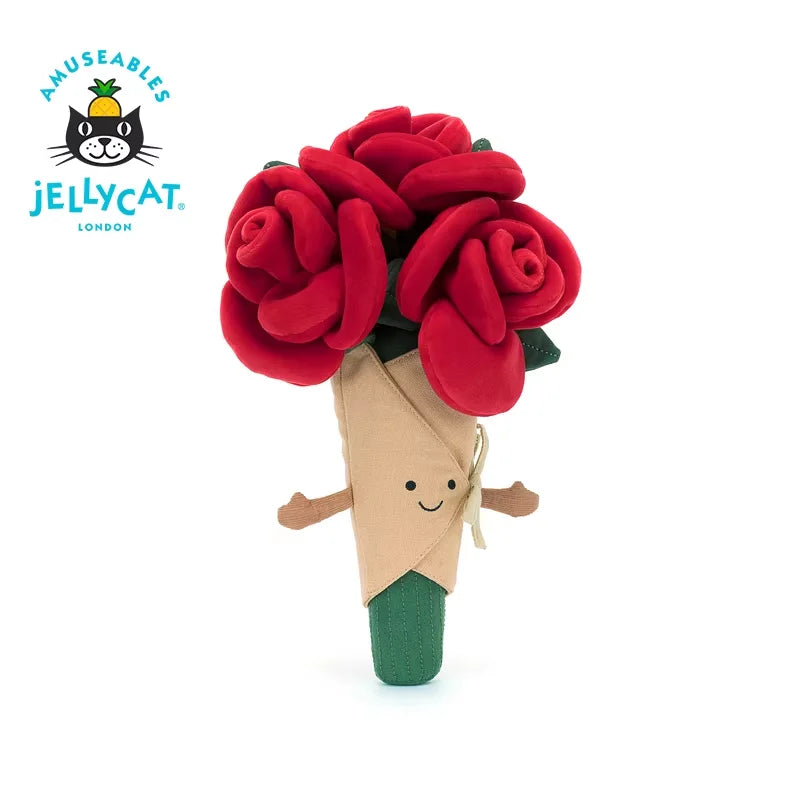 Jellycat Bunny;Crimson Dragon; Rose Bouquet; Plush Toy; Valentine's Day Gift 2026 New Year'sGift