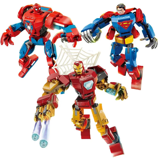 76302 76307 Superhero Bricks Avengers Thor Iron Man Thanos Assemble Compatible Action Figure Toy Building Blocks Model Ornament