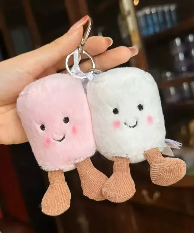 new Beautiful hanging bags, cute plush toys, creative keychains, matching plush dolls, beautiful key pendant accessories gifts S